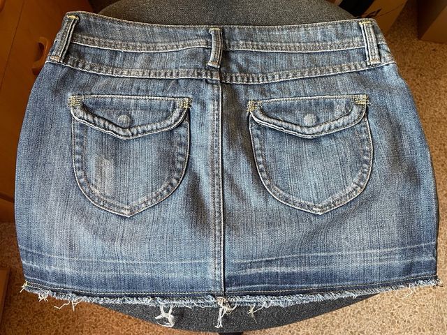 Mini falda tejana Mango