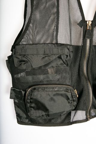 gilet  da caccia / pesca nero vintage anni 90