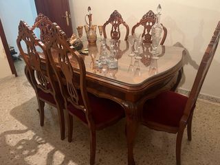 Mesa madera antigua casi60 años extensible
