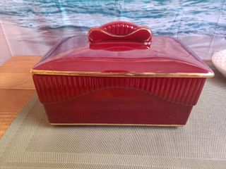 ANTIGUO JARRON, MANTEQUILLERA FRANCESA Y TETERA