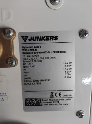 Calentador de gas Digital junkers