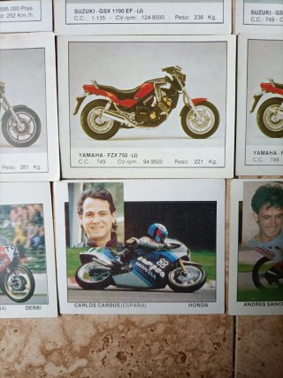 42 Cromos colección Motos 1987.