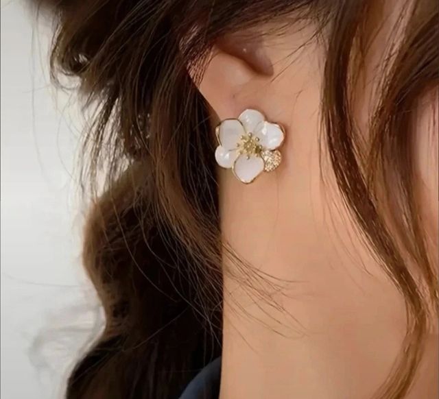 Pendientes "Flor" de Nácar y Circonitas