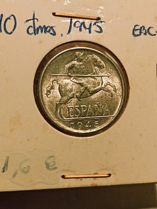 10 CENTIMOS 1945-LANCERO-EBC+