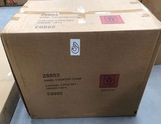 Conjunto de 2 sillas de bar MINA Bouclé Gris claro