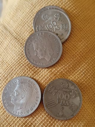 Lote de monedas de 100 Ptas