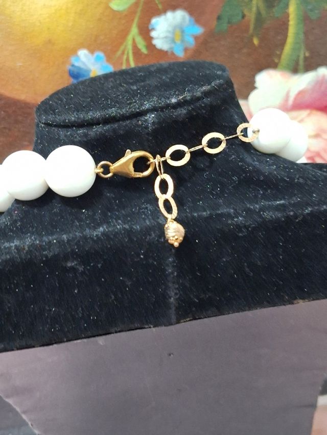 Collana in onice bianca