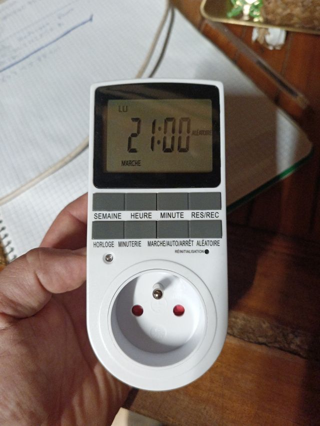 Enchufe programable temporizador 