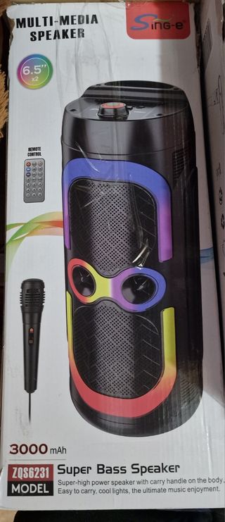Altavoz karaoke rgb 50cm bateria estereo