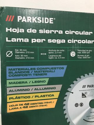 Hoja de sierra circular 210mm