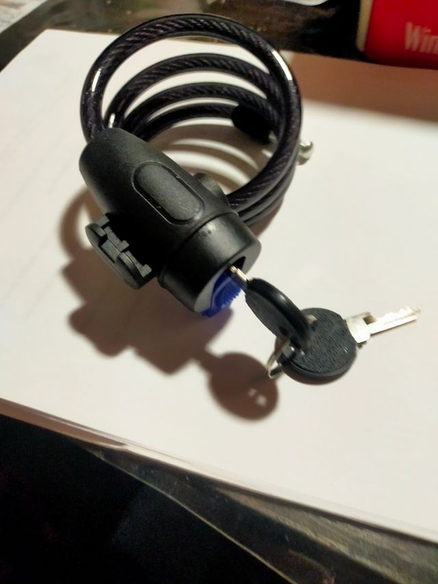 Candado forrado acero bici etc NUEVOS