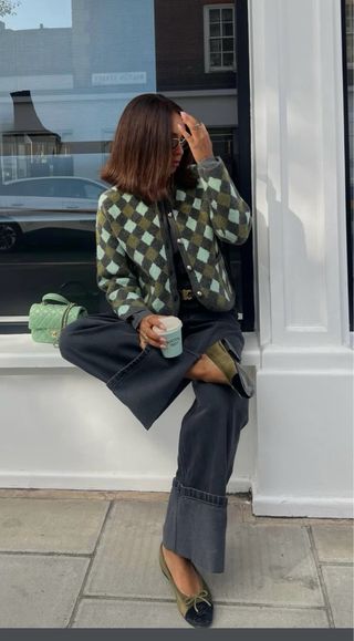 CHAQUETA PUNTO ROMBOS ZARA