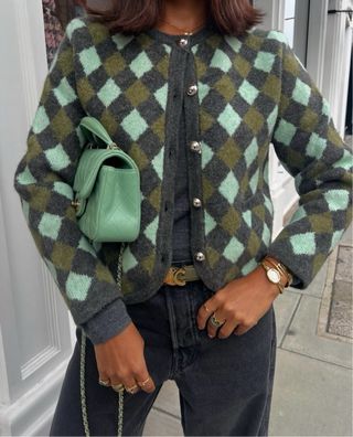 CHAQUETA PUNTO ROMBOS ZARA