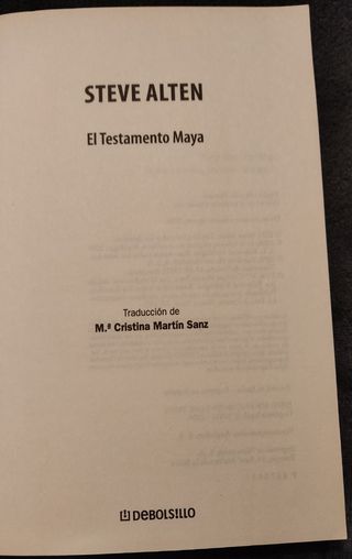 El testamento Maya, de Steve Alten.