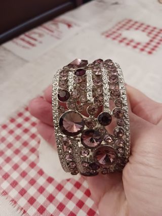 Pulsera vintage acero hipoalergénico y cristaly c