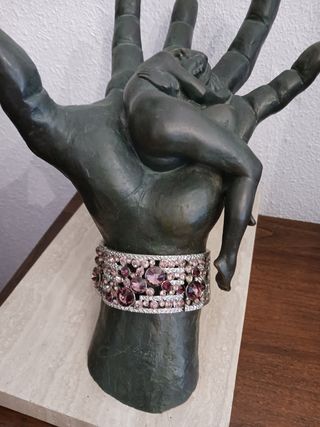 Pulsera vintage acero hipoalergénico y cristaly c