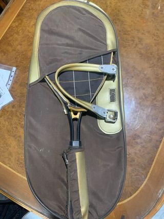 Borsa da tennis vintage con 4 racchette d'epoca