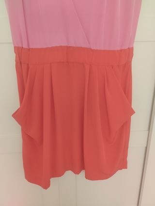 Vestido bicolor H&M T-42 