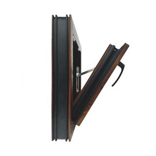 Ventana PVC Oscilante 400x400 Vidrio Mate Roble