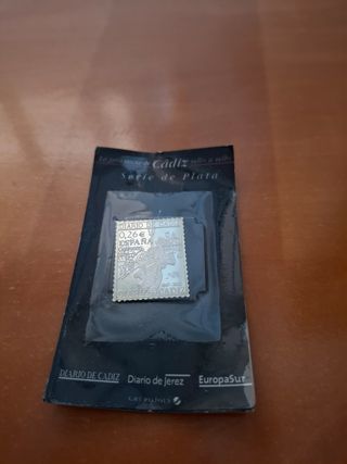 Sellos de plata de 1, 2 peseta serie 1