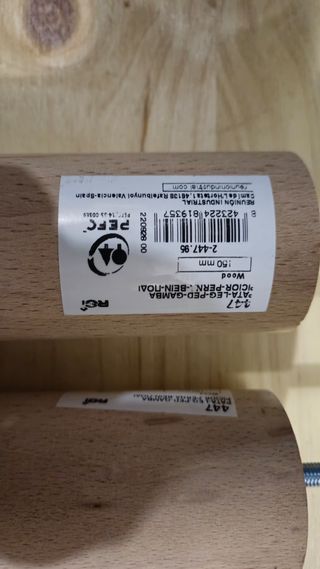 Pata madera de haya