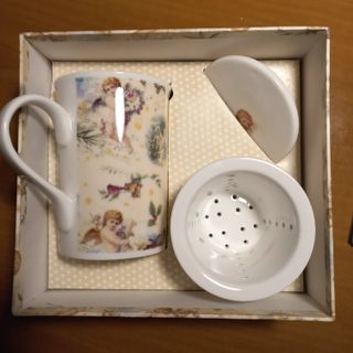 Tazza infusore porcellana