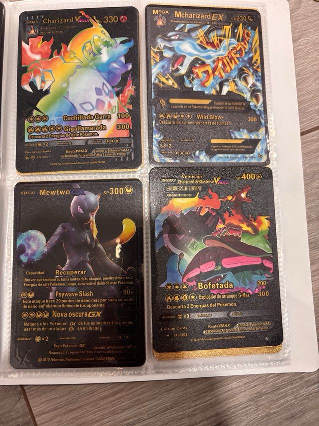 Cartas pokemon oro metal