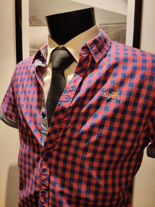 Jersey punto y camisa cuadros