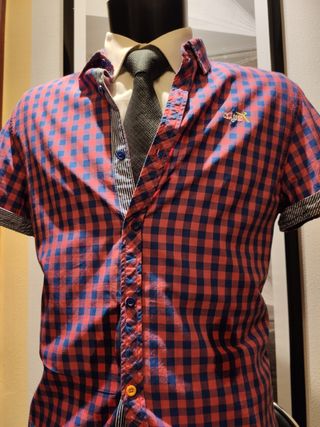 Jersey punto y camisa cuadros
