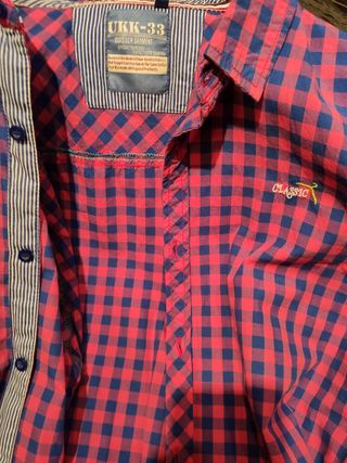 Jersey punto y camisa cuadros