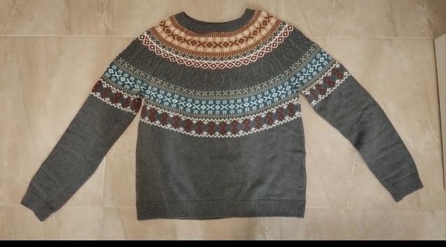 Jersey con motivo alpino gris