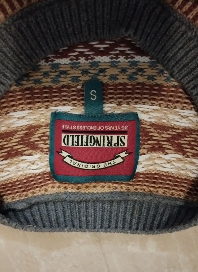 Jersey con motivo alpino gris