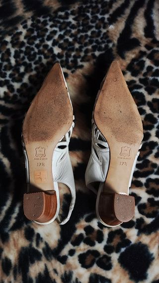 Zapatos de verano de piel de tacón bajo