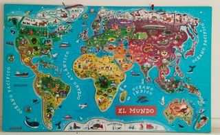 Gran puzzle magnético EL MUNDO de Janod 