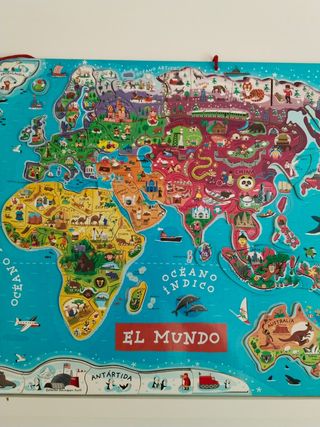 Gran puzzle magnético EL MUNDO de Janod 