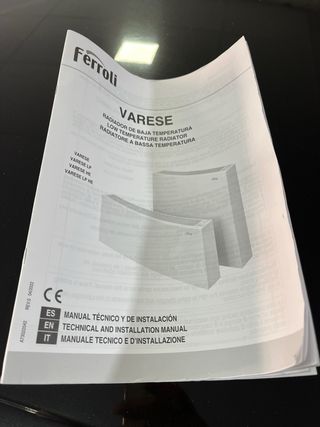 Radiador de agua baja temperatura Ferroli