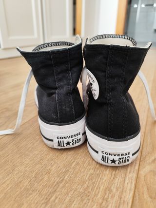 Converse plataforma negras talla 36