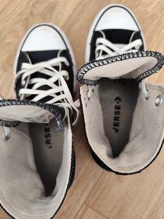 Converse plataforma negras talla 36