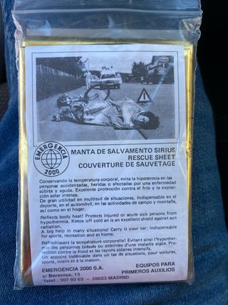 Manta kit primeros auxilios