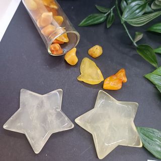 Pack Ámbar Baltico y 2 estrellas Cuarzo citrino