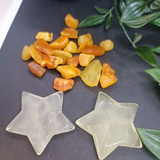 Pack Ámbar Baltico y 2 estrellas Cuarzo citrino