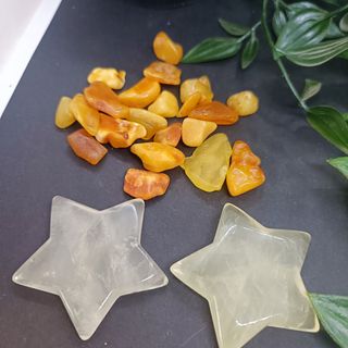 Pack Ámbar Baltico y 2 estrellas Cuarzo citrino