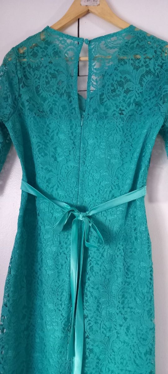 Rebajado! Vestido fiesta verde turquesa