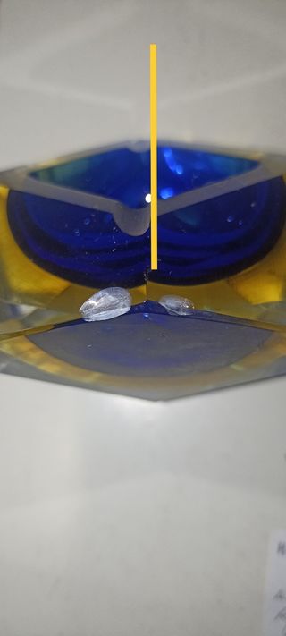 Murano blu giallo e bianco medio