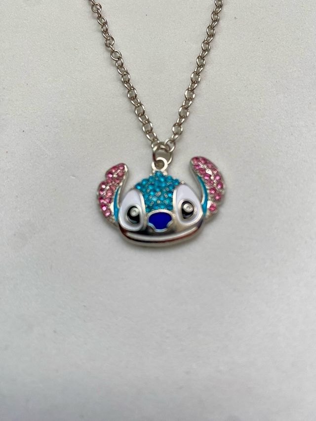 Collar Lilo y Stitch Acero Inoxidable Nuevo