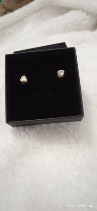 Pendientes niña oro 18 kilates y circoni