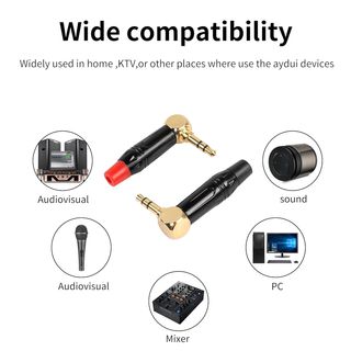 3,5mm 90 Grados Enchufe Jack Conector de Soldadura