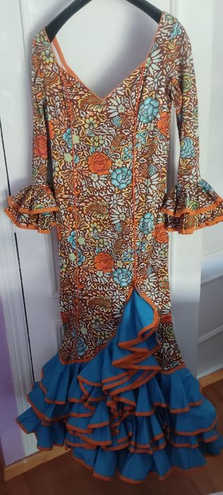 Traje gitana lunares multicolor talla 5