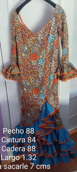 Traje gitana lunares multicolor talla 5