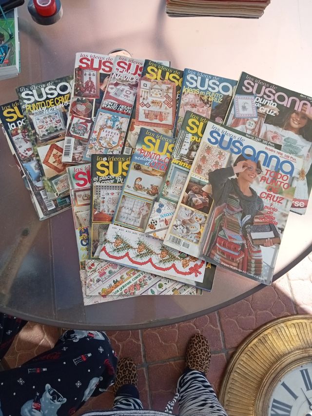 12 revistas de punto de cruz